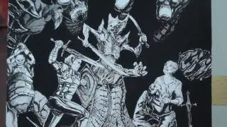 Speed Drawing: Battle Against Depression | Pen and Ink