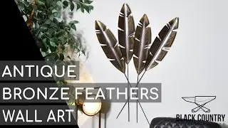 Antique Bronze Feathers Wall Art