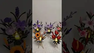 Fuzzy wire flower stand for undas #fuzzywirecrafts #fuzzywireflowers