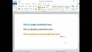 How to Underline Text in MS Word | Single, Double & Custom Underline