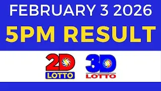 5pm Lotto Result Today January 3 2026 2D 3D Lotto