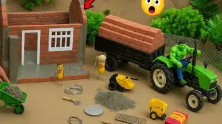 diy mini tractor Solid Mini Brick Stilt House Building Science Project । tractor wala video