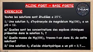 Correction d'un exercice interessant sur acide fort – base forte