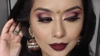 Bridal Eyemakeup &hearts;️| WINE Eyemakeup | Winter Makeup 🥰