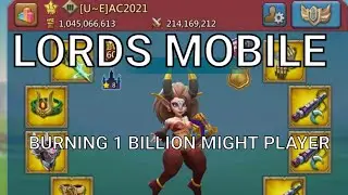 Lords Mobile ~ ZEROING  1 BILLION MIGHT PLAYER OFFLINE IN RESEARCH GEAR WITH SOLO HITS 🔥 🔥