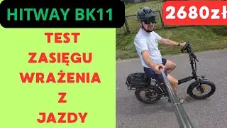 HITWAY BK11. 250W  25km/h. Test Zasięgu. Wrażenia z Jazdy. Tani Rower ELEKTRYCZNY. 