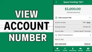 How to View Account Number of Citizens Bank (2025)