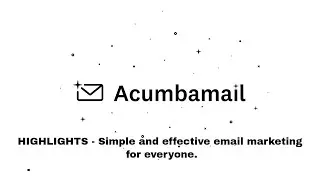 Watch New Acumbamail - Simple and effective email marketing for everyone