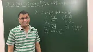 BHU MSc Physics Exam 2020 Special-1