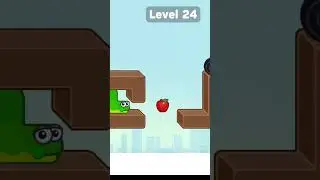 Snake Puzzle Slither Level 24 #shorts #appleworm #snakepuzzle #games #eating #gameplay #puzzlegame