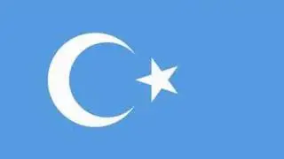The national flag of East Turkistan. High resolution