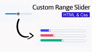 Custom range slider using HTML and Css. || How to create custom range slider using htmt and css.