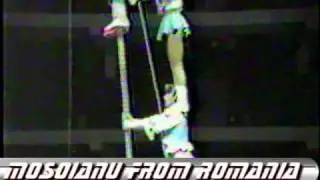 MOSOIANU TEETERBOARD DOUBLE  SOMERSAULT CAUGHT ON THE HEAD  6 MAN HIGHT RINGLING YEAR 1984