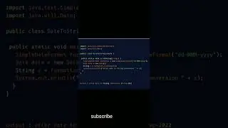 convert Date to String #code #java #programming #developers #shortsvideo #website #reels #shorts