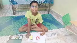 Me drawing a mango kite ball and apple speak with Dhruva #english #real.