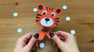 DIY Movable Paper Tiger | Easy Kids Craft
