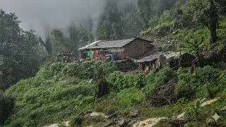 Heavy Rainyday in Nepali Village life Natural And Beautfully Nepali Mountain Village Life Peacefull