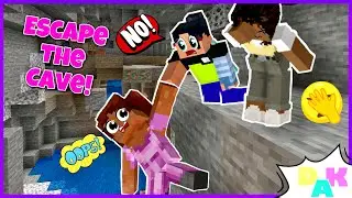 DAKCRAFT GAMING Episode 5: Escape The Cave! Part 1 | Minecraft Survival Multiplayer Gameplay Series