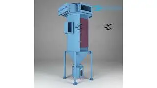 Animation of the Pulse Jet Baghouse Operation for dust collection. Model: Torch Cyclone Baghouse