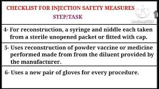 Injection Safety Measures##(Checklist)//KnowledgeBox//
