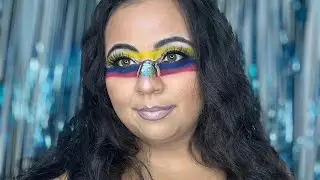 Ecuador Flag Tape Makeup Tutorial | Bold, Creative & Patriotic Glam!