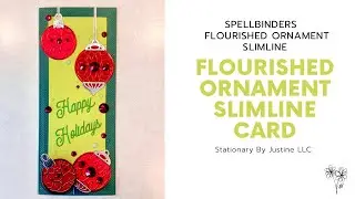 Elegant & Flashy Flourished Ornament Slimline Card - How to make it at home!