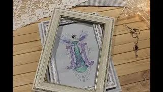 36. Готовая вышивка Letter M от Nora Corbett / Рамочки для вышивки
