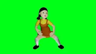 squid games the DOLL dancing green screen