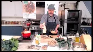 Hungarian Style Mushrooms and Winter Greens with Barley Risotto