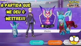 😍FINALMENTE PEGUEI MESTRE!!! POK&Eacute;MON UNITE GLACEON GAMEPLAY