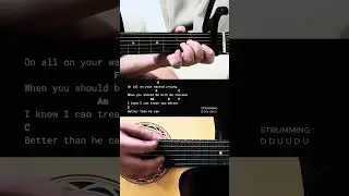 Treat You Better - Shawn Mendes | Easy Guitar Tutorial For Beginners #guitarlesson #shorts