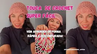 Touca de crochet é muito fácil de fazer. Por Francisca Madureira.