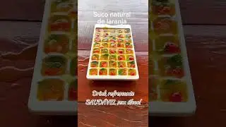 Receita de Gelo de Laranja com Morango e Hortel&atilde; ! #drink #dicas #receitafacil #praia #piscinas