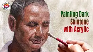 How to Paint  Darker Skin Tone with Acrylic | Realistic Acrylic Portrait by Debojyoti Boruah