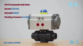 UPVC Plastic 2 Way Pneumatic Ball Valve - By KEPLER VALVE