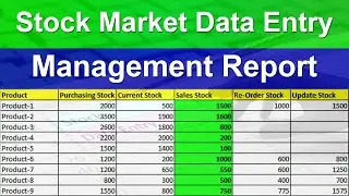 Excel Stock Data Entry | Inventory Stock Data Excel | Advanced Excel #exceltutoring