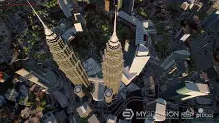 MY3DVISION: Real Time Context of KLCC (day and night)