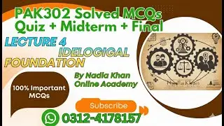 PAK302 Lecture 4 | Ideological Foundations MCQs in Urdu | 100% Expected Mid Term Questions 2025