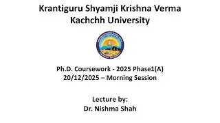 Ph.D. Coursework-2025 Phase1(A) 20/12/2025 - Morning Session (Day 6)