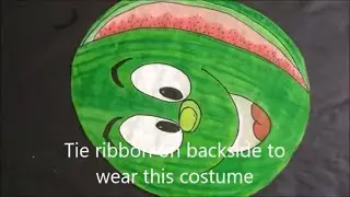 How to make Watermelon Costume for kids from paper - Fancy dress Costume idea-DIY Fruit Costume