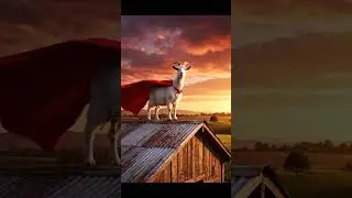 The Goat Whisperer: This Caped Hero Thinks He Can Fly From the Barn Roof 🐐🦸