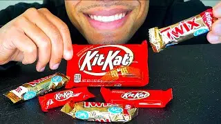 TWIX KITKAT | CHOCOLATE *CRUNCHY* EATING MOUTH SOUNDS | CANDY MUKBANG ASMR NO TALKING 먹방이팅사운드