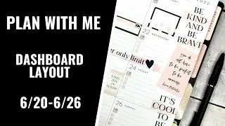 PLAN WITH ME | DASHBOARD LAYOUT