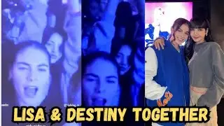 BLACKPINK lisa with Destiny Rogers at Drake's Concert