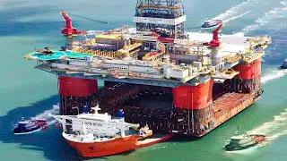 Incredibly Modern Offshore Oil Rig Engineering And Construction - Life on a Giant Offshore Rig