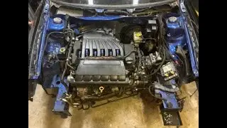 ITS IN! mk4 r32 engine and transmission assembly
