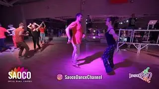 Man and Ekaterina Skorochkina Salsa Dancing at Rostov For Fun Fest 2018, Sunday 04.11.2018 (SC)