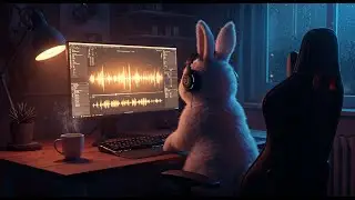 Chill Bunny - Lo-fi Vibes rain music on a cozy night