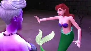Ariel Little Mermaid & Elsa Frozen - Ursula turned Elsa into a Mermaid #1 | The Sims 4