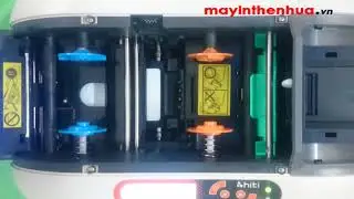 Hướng dẫn lắp ribbon máy in thẻ nhựa Hiti CS200E
